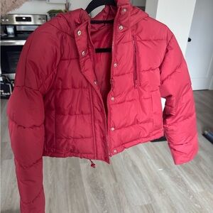 Women's Red Puffer Jacket